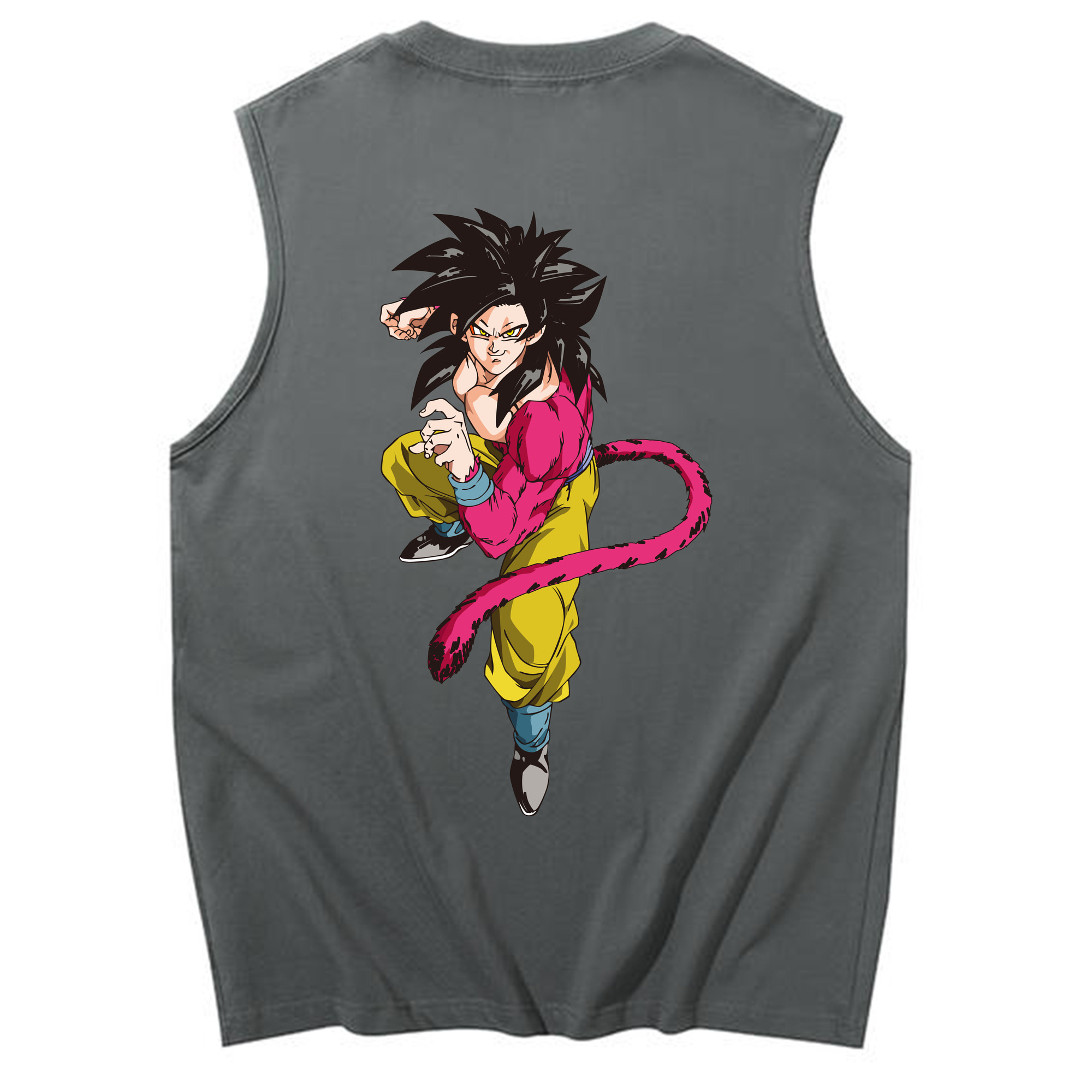 （画像用） ドラゴンボール 孫悟空（そん ごくう）Son Goku カカロット DRAGON BALL Kakarotto コットン100％タンクトップ（背面プリント）